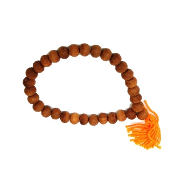 Sandalwood bracelet with tassels