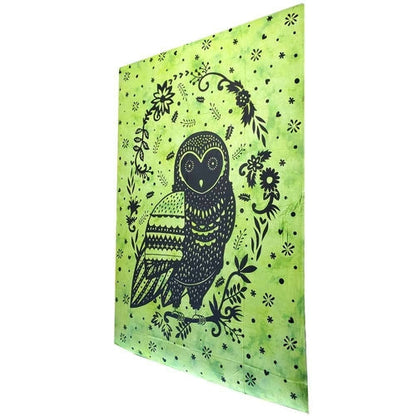 Trippy Owl Tapestry Wall Hanging